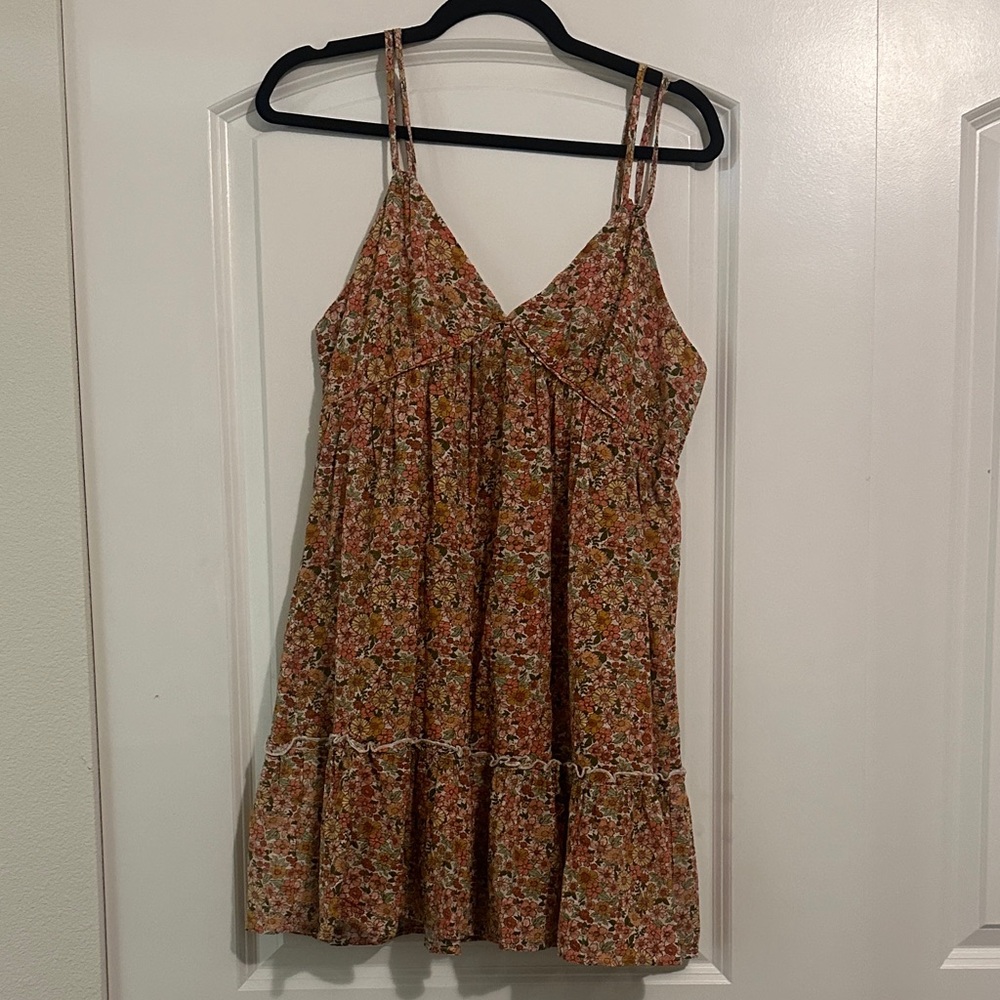 Wild Fable Floral Cotton Babydoll Spaghetti Strap Dress